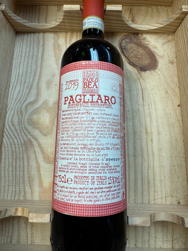 Paolo Bea Sagrantino di Montefalco Pagliaro 2019