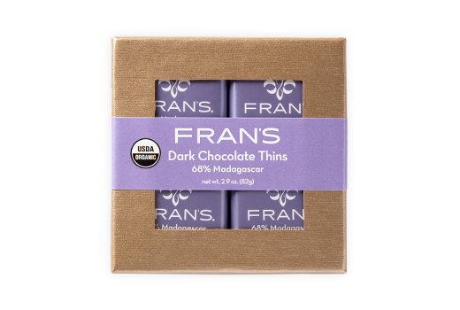 Fran's Dark Chocolate Thins 74% Madagascar