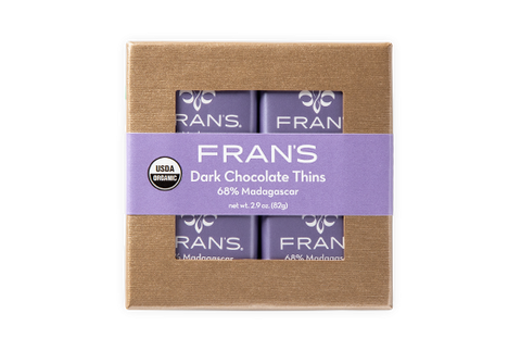 Fran's Dark Chocolate Thins 68% Madagascar