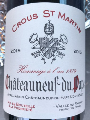 Crous Saint Martin Chateaunuef-du-Pape Rouge 2019