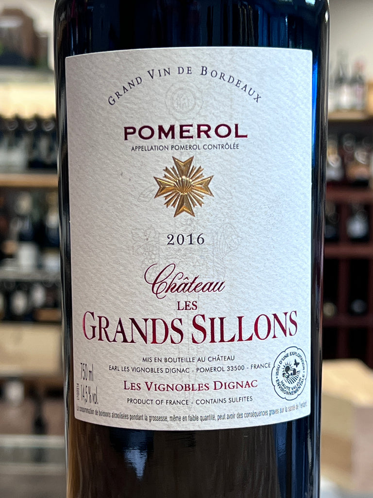 Chateau Les Grands Sillons Pomerol Bordeaux 2016